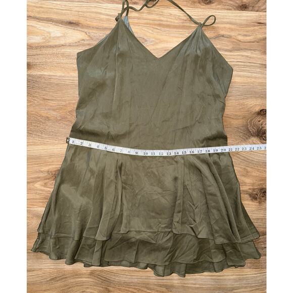 Anthropologie Hunter Bell New York Tencel Ruffle Taleri dress - size Large - OF - Picture 8 of 12